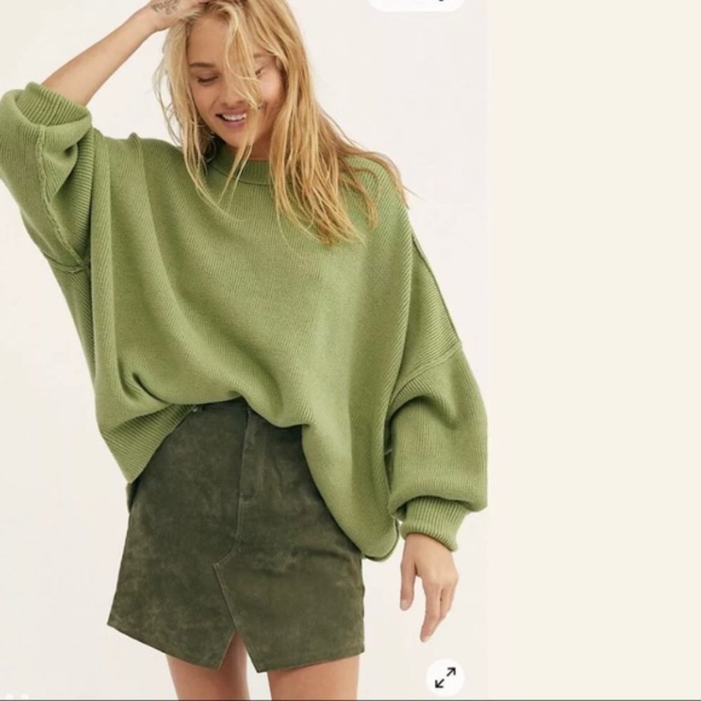 Free People Easy Street Tunic Sweater in Julep NWOT